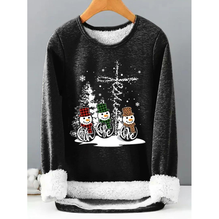 

Casual Christmas Print Crew Neck Long Sleeve T-Shirt
