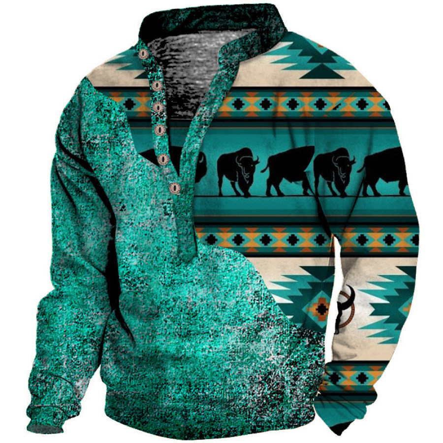 

Men's Outdoor Vintage Print Long Sleeve T-Shirt
