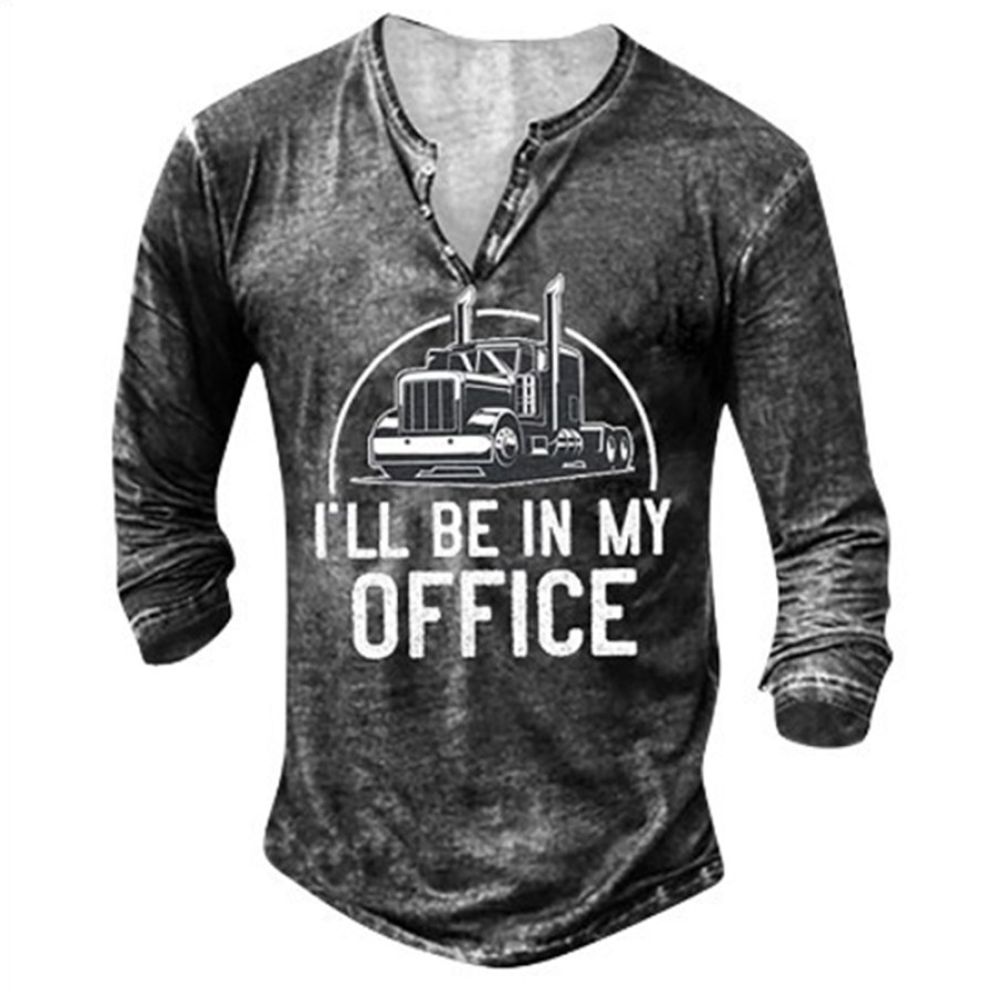 

Men's Outdoor Casual Cardigan Printed Long Sleeve T-Shirt