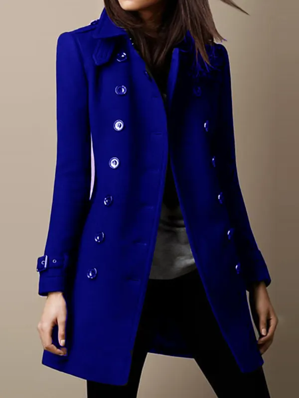 Casual Solid Lapel Long Sleeve Button Coat - Maxizero.chimpone.com 