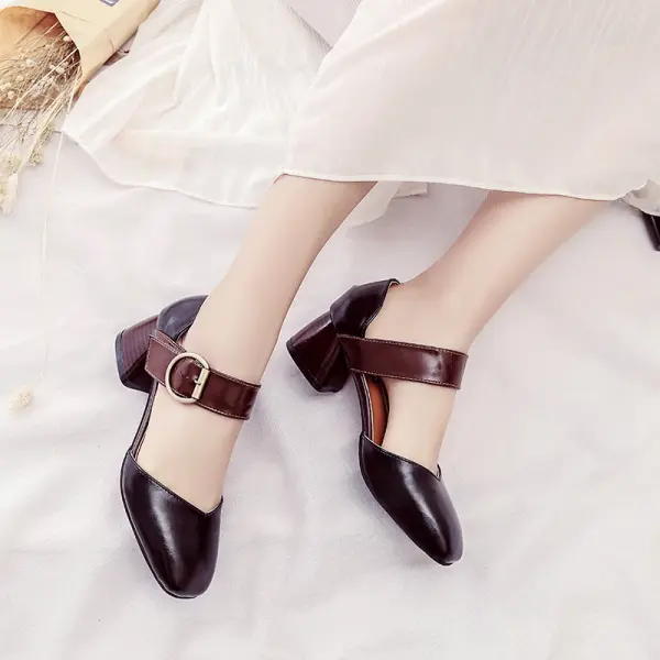 Square-heeled Casual Sandals - Godeskplus.com 