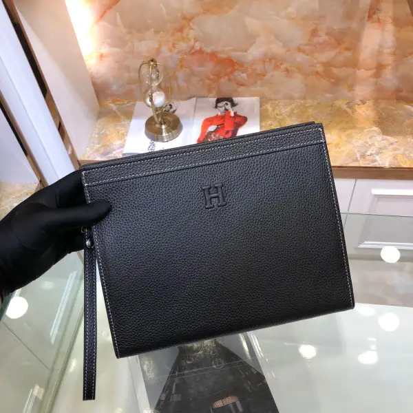 💰1280 Hermes-Hermes's Latest Men's Handbag😄 Made Of Top Calfskin, Noble Hardware, Zipper Head, Leather And Soft Feel - Godeskplus.com 