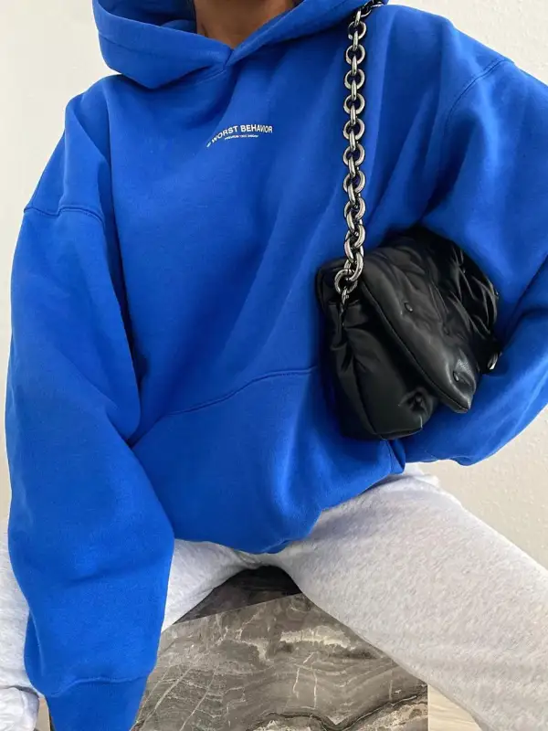 New Chic Behavior Print Casual Sweatshirt - Buildernice.com 